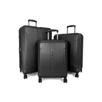 set de 3 valises delsey lot 3 valises rigides extensible dont 1 cabine abs tsa noir