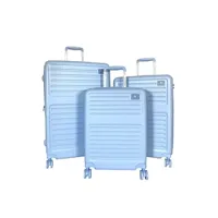 set de 3 valises david jones lot 3 valises rigides extensibles dont 1 cabine tsa bleu