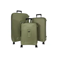 set de 3 valises delsey lot 3 valises rigides montcenis dont 1 cabine 55 cm tsa kaki