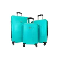 set de 3 valises david jones lot 3 valises rigides dont 1 valise cabine abs bleu