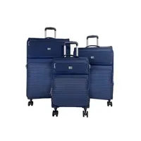 set de 3 valises david jones lot de 3 valises dont 1 cabine souples extensibles marine