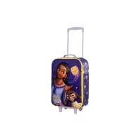 valise karactermania valise trolley soft 3d - disney wish, asha et la bonne etoile star - lilas - taille unique