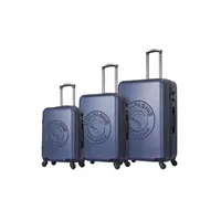 set de 3 valises compagnie de californie ensemble de 3 valises à roulettes navy cc-t366 navy