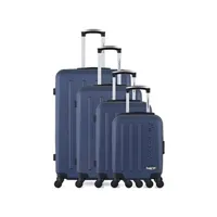 set de 3 valises american travel - set de 4 abs bronx m 4 roues - marine