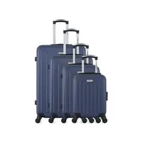 set de 3 valises american travel - set de 4 abs brooklyn-m 4 roues - marine