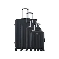 set de 3 valises american travel - set de 4 abs brooklyn-m 4 roues - noir