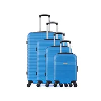 set de 3 valises american travel - set de 4 abs memphis-m 4 roues 75 cm - bleu