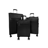 set de 3 valises david jones lot de 3 valises dont 1 cabine souples extensibles noir
