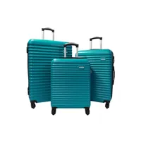 set de 3 valises david jones lot 3 valises rigides dont 1 valise cabine abs turquoise