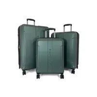 set de 3 valises delsey lot 3 valises rigides extensible abs tsa vert profond