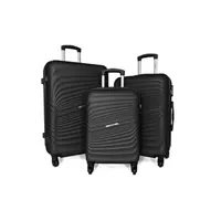 set de 3 valises bleu cerise lot 3 valises rigides dont 1 valise cabine cactus abs noir