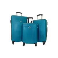 set de 3 valises david jones lot 3 valises rigides dont une cabine turquoise