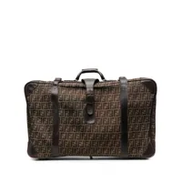 fendi pre-owned valise à motif monogrammé (années 1970) - marron